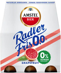 Amstel Radler Fris 0,0% Grapefruit set van 6 flesjes á 0,30 liter Amstel Radler Fris 0,0% Grapefruit set van 6 flesjes á 0,30 liter